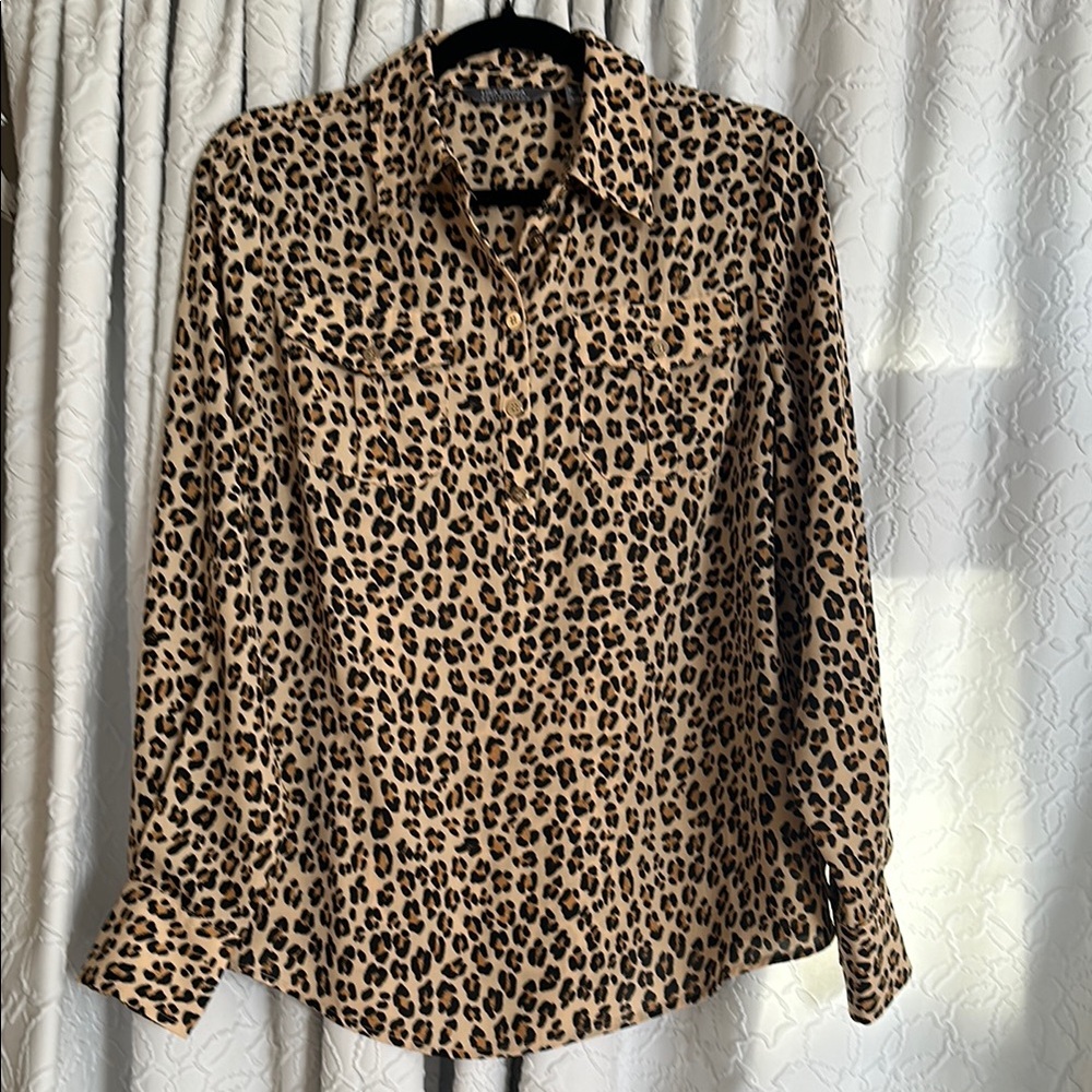 Lisa Rinna Collection Leopard Print Blouse - Picture 2 of 6